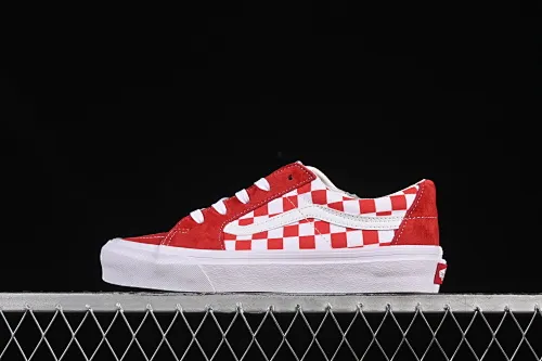 All categories Vans Vans series Vans Low Vans low-top Vans Sk8-Low white and red checkerboard non-slip casual skateboard shoes VN0A4UUK4W9